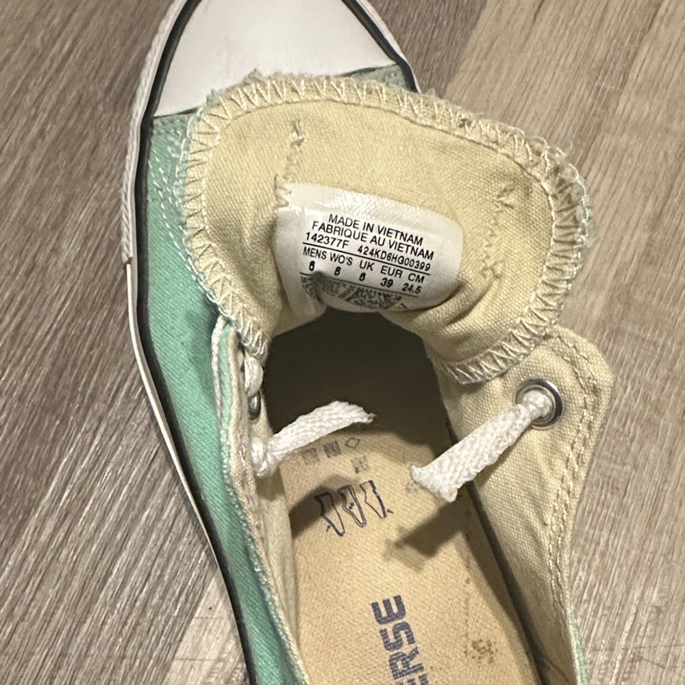Converse All Star Pastel Green Canvas Shoes - Picture 5 of 5